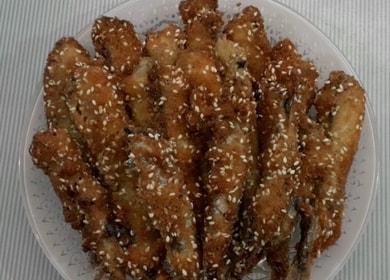 Very tasty capelin in batter: we cook according to a step by step recipe with a photo.