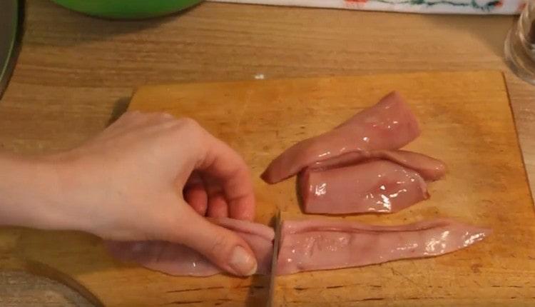 Cut the milk in half.