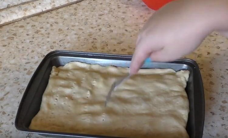 We fork the top of the pie.