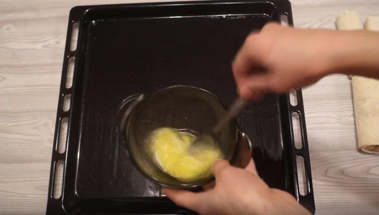 Beat the egg with a fork.