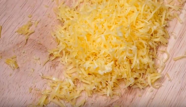 Grate the cheese.