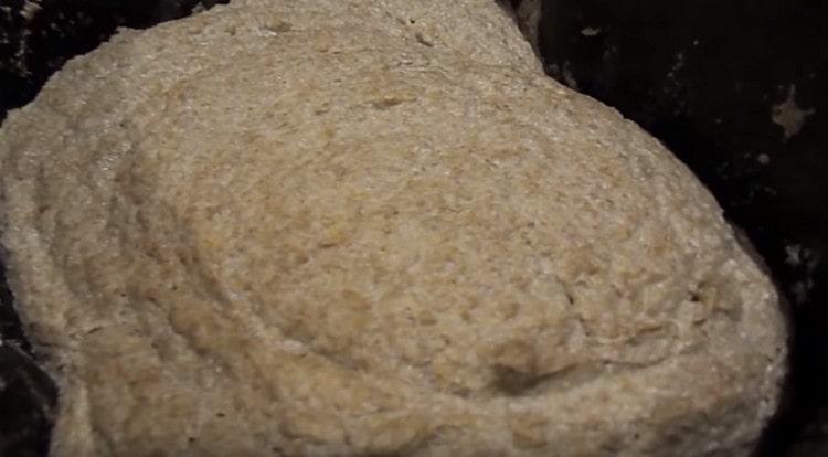 Then the dough should distance in the bread machine.