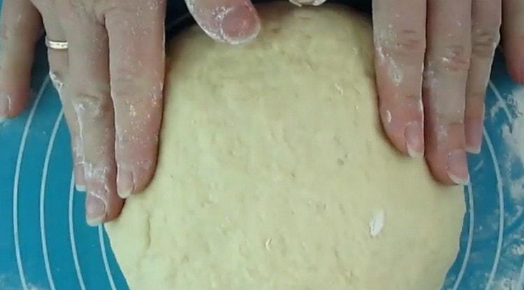 Properly prepared dough should not stick to your hands.