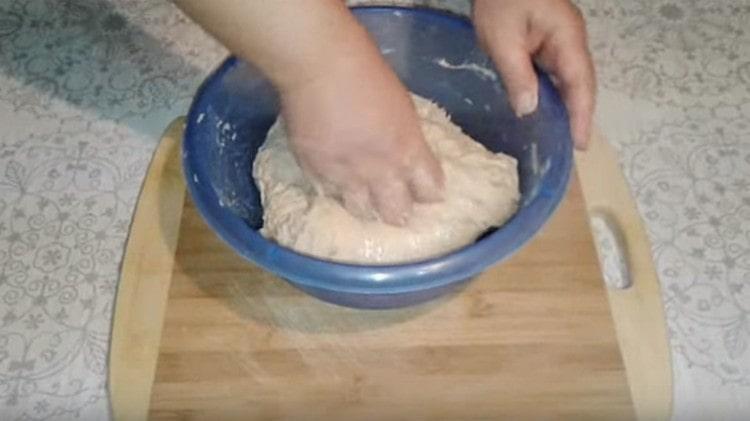 Knead the dough thoroughly.