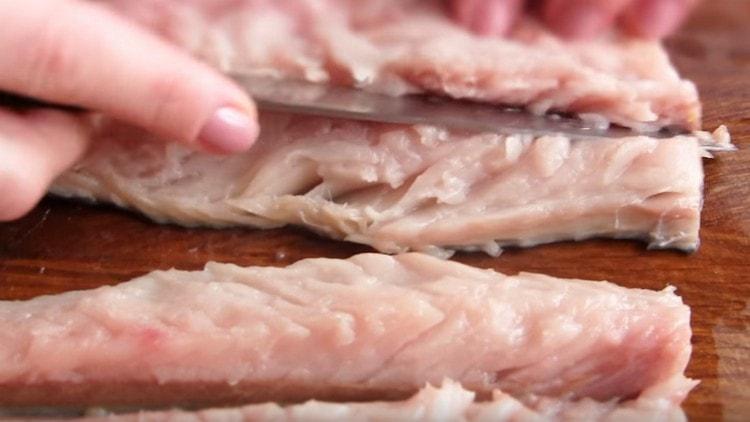 Remove bones from the fillet as much as possible.