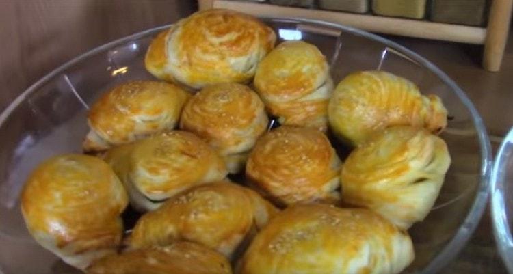 You can make such pies with both salty and sweet fillings.