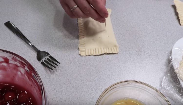 We make punctures in the blank.