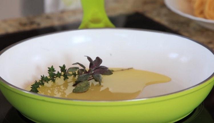 First, flavor the oil.