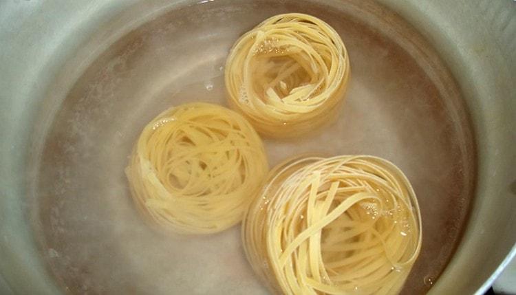 Boil the paste until tender.