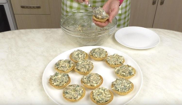 We start with the received mass of tartlets.