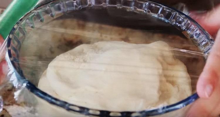 Ready dough should be put on a refrigerator overnight.