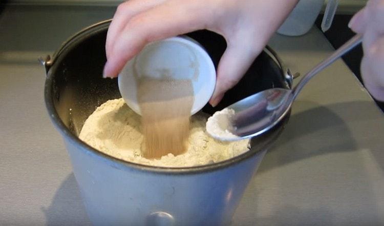 The last to add yeast.