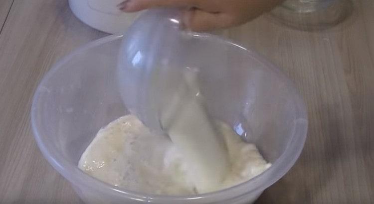 Add milk immediately.