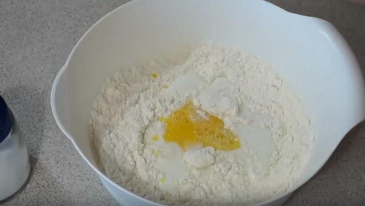 Add a slightly beaten egg.