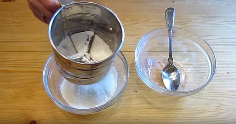 Sift the flour.