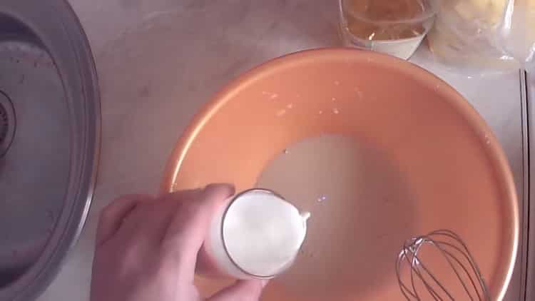 To prepare a bursaki dough, prepare yeast