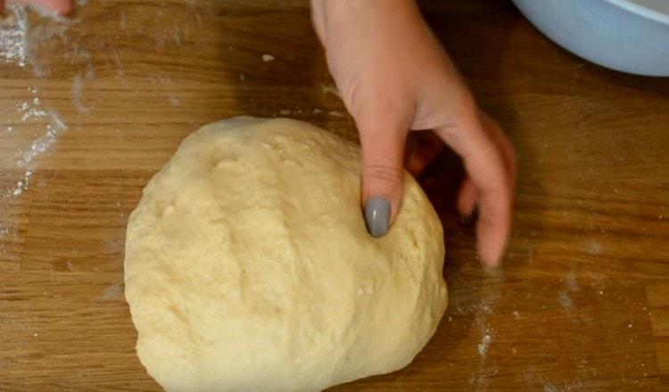 Knead soft dough, which should not stick to your hands.