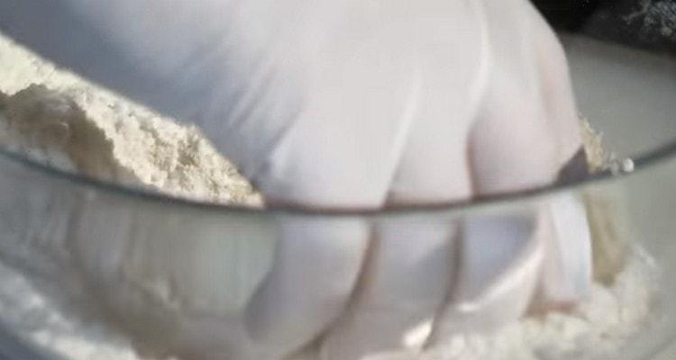 Roll each piece in flour.