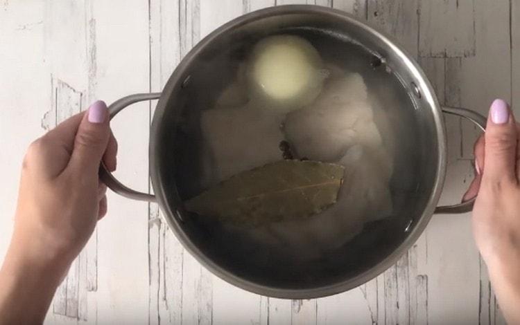 We put the fish to cook for 20 minutes.