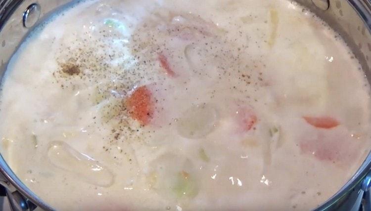 Salt and pepper to taste the first dish.