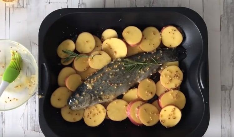Add a few sprigs of rosemary to the dish.