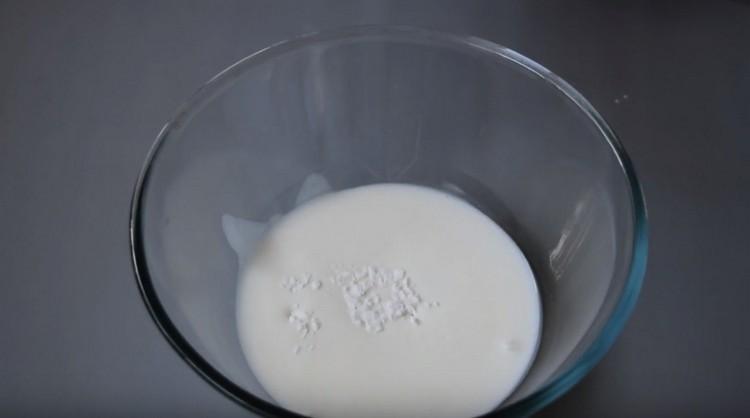 In kefir add salt and soda.