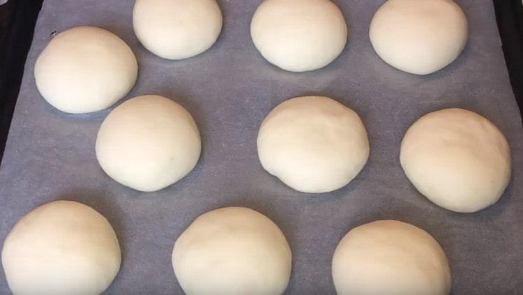 Billets must still stand on a baking sheet and increase in size.