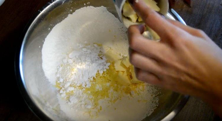 Add starch, lemon zest and butter.