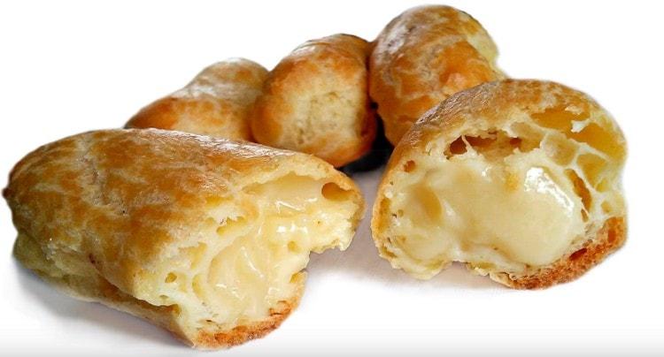 As you can see, it is quite realistic to cook eclairs at home with custard.