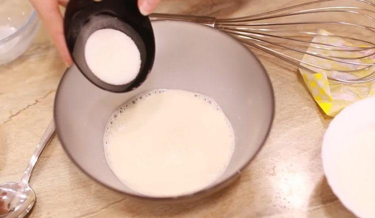 To prepare an orange cake, prepare the ingredients