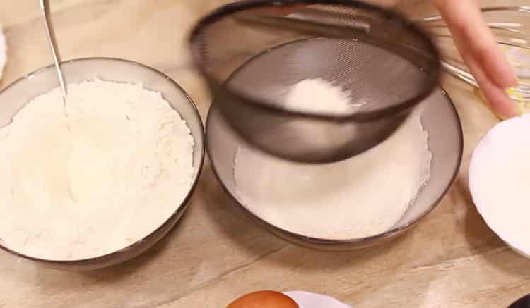 To make orange cake, add flour