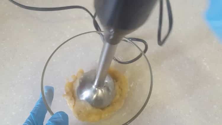 To prepare banana cupcakes, prepare the ingredients