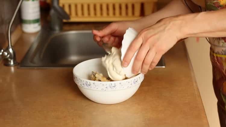 To make a banana cheesecake, mix the bananas with cheese