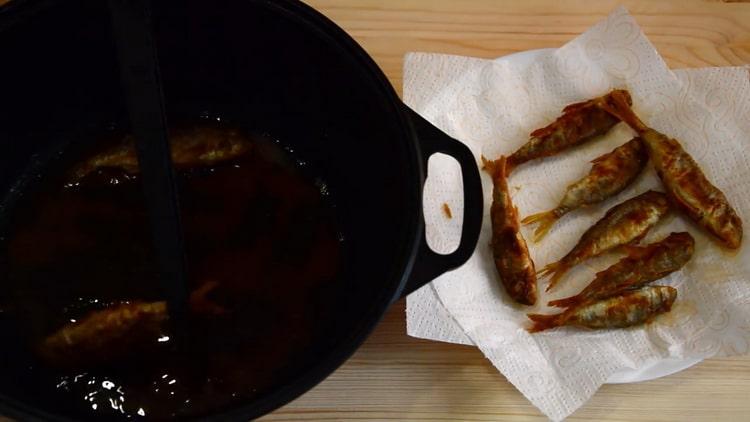 Remove excess fat to make mullet