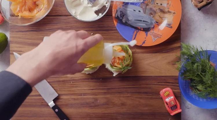 Bruschetta with salmon step by step recipe with photo