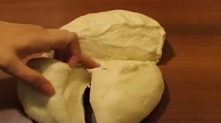 To make buns, cut the dough