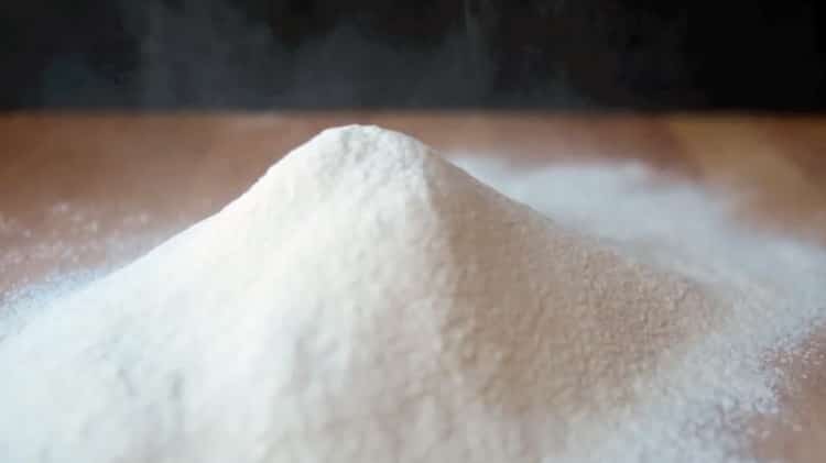 Sift flour for mushrooms dumplings