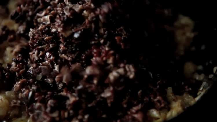 To make dumplings with mushrooms, prepare the filling