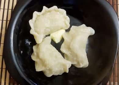 Tasty and unusual dumplings with raw potatoes and bacon