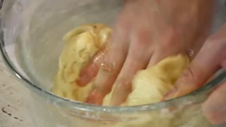 To make burger rolls, knead the dough