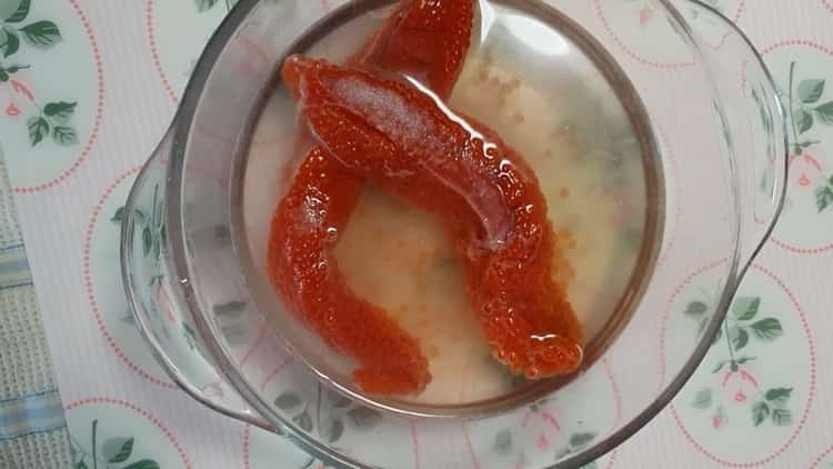 Before salting trout caviar, prepare the ingredients