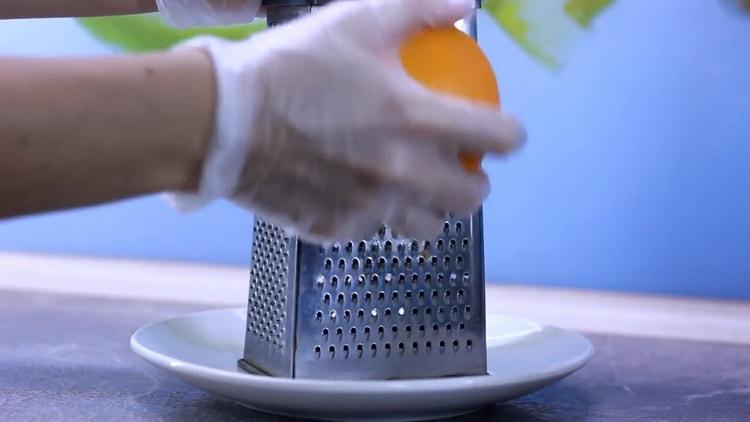 Prepare the zest for cupcakes