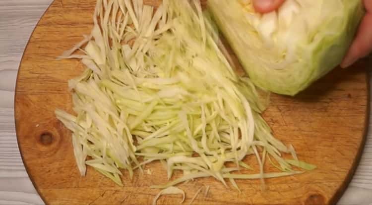 To prepare the cabbage casserole in the oven, prepare the ingredients