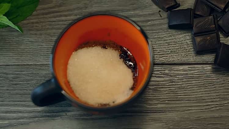 Add sugar to make an egg-free cupcake