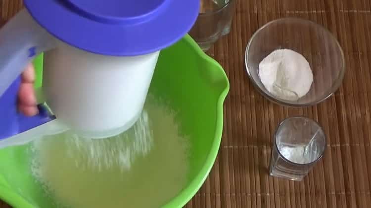 Cooking a kefir cupcake