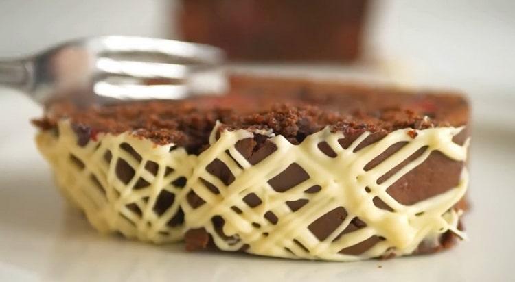 delicious cherry cake made with a simple recipe is ready