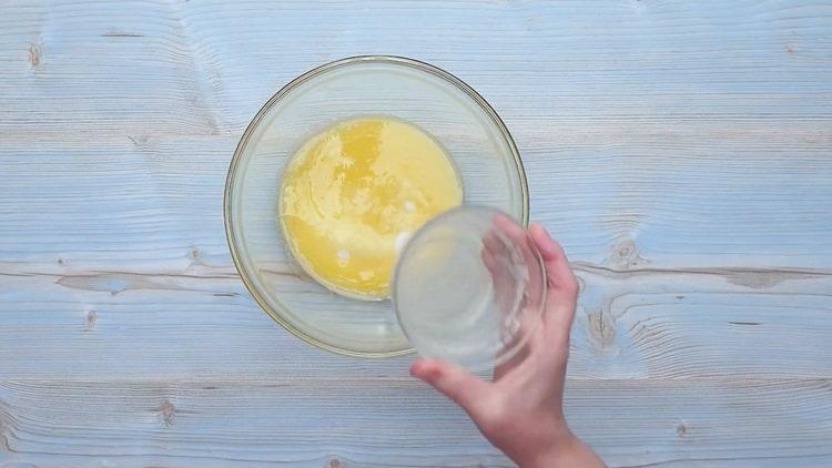 Prepare the ingredients to make cupcakes with condensed milk.