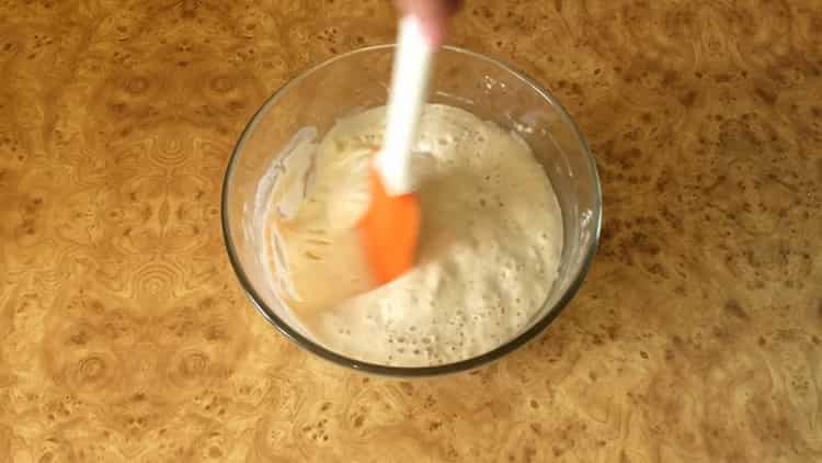 To prepare a sourdough cake, prepare the ingredients