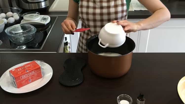 Cooking Easter cake with candied fruit