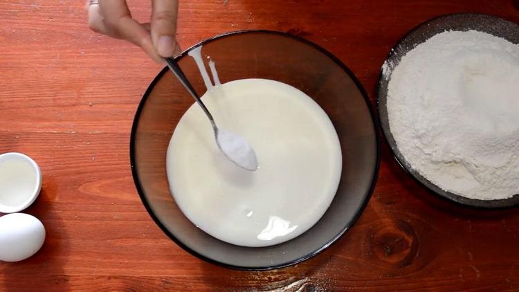 To make flat cakes, make dough